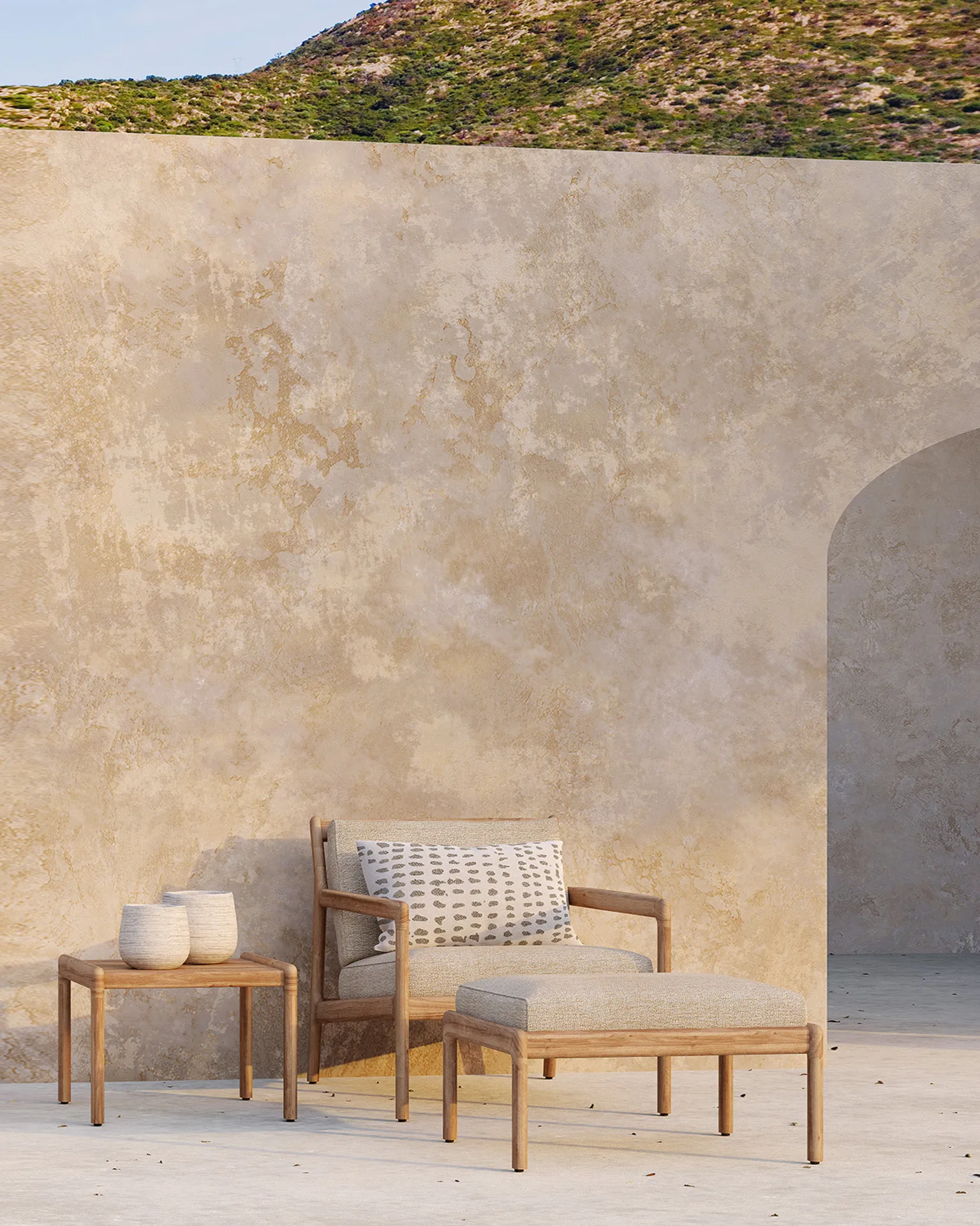 Jack outdoor poltrona de lounge em teca, Natural Ethnicraft