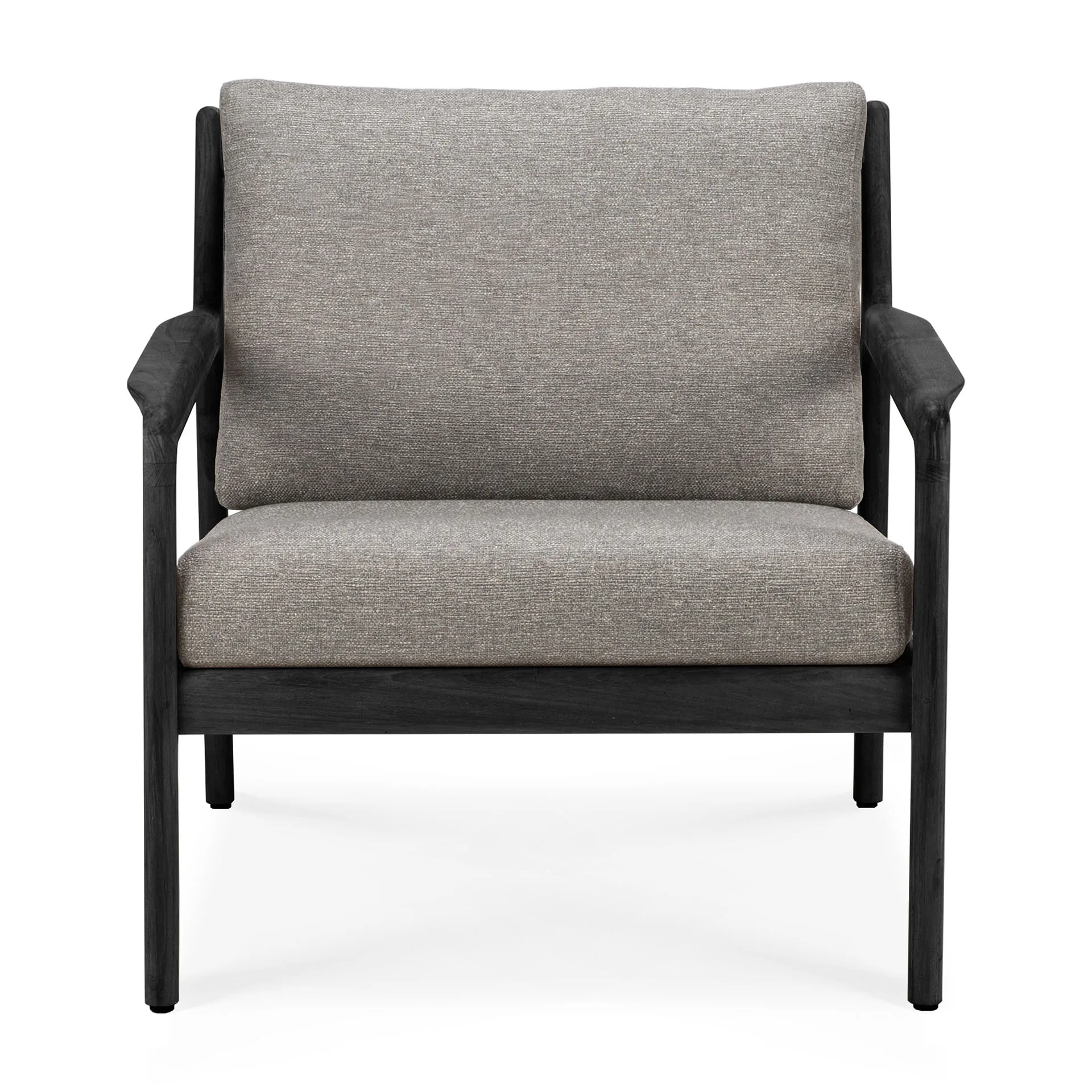 Jack outdoor poltrona de lounge em teca tingida de preto, Mocha Ethnicraft