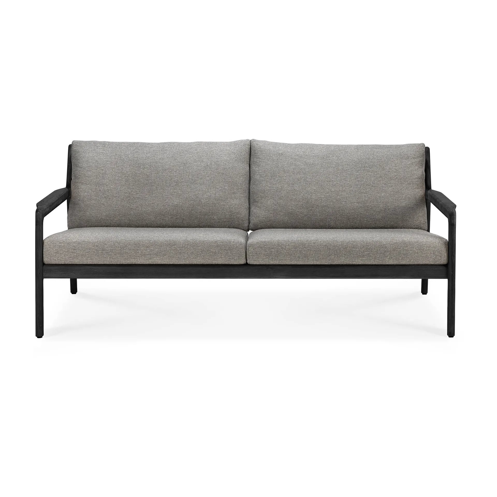 Jack outdoor sofá de 2 lugares em teca tingida de preto, Mocha Ethnicraft