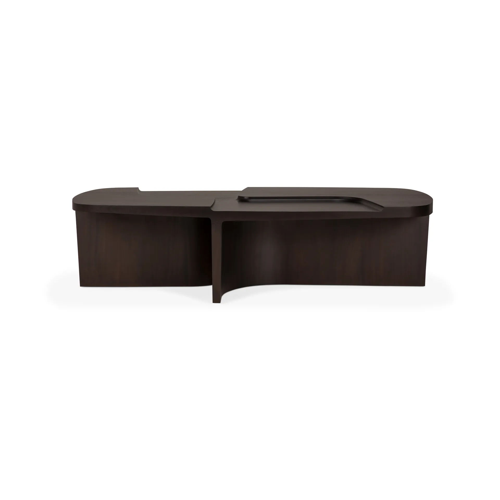 Mesa de centro Brutalist, Mogno castanho rosa, 143x75 cm Ethnicraft