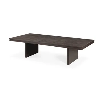 Mesa de centro Grooves - Teak off black, 135x65 cm - Ethnicraft