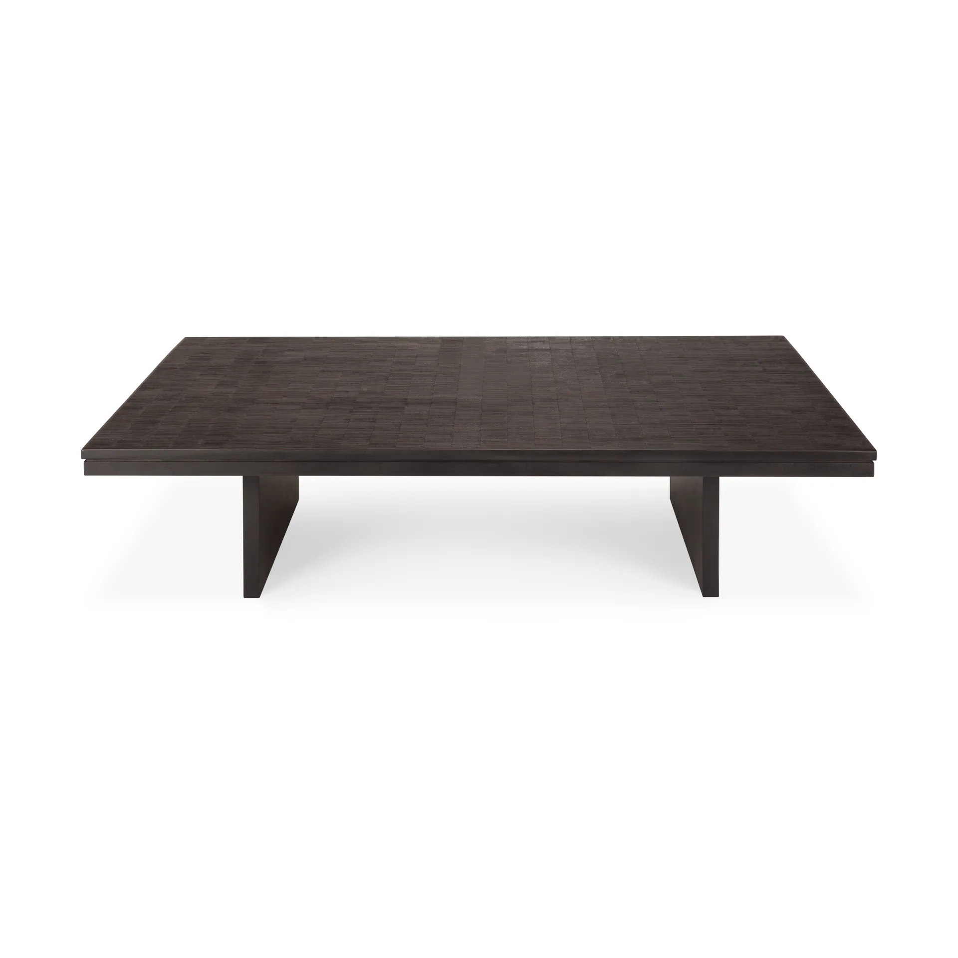 Mesa de centro Grooves, Teak off black, 140x110 cm Ethnicraft