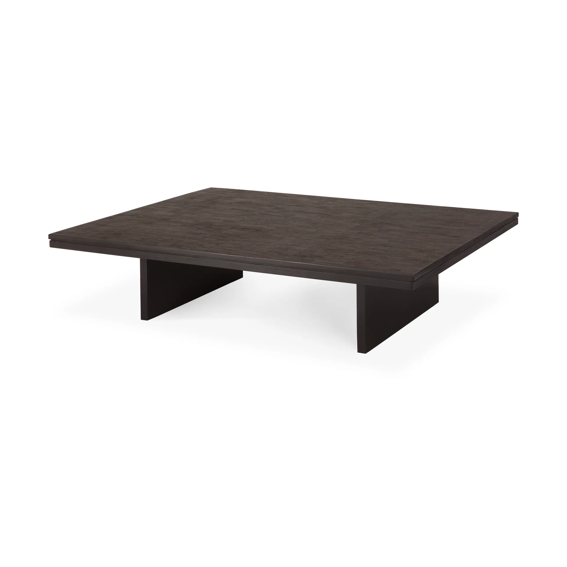Mesa de centro Grooves, Teak off black, 140x110 cm Ethnicraft