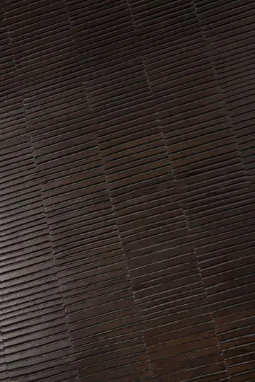 Mesa de centro Grooves - Teak off black, 140x110 cm - Ethnicraft