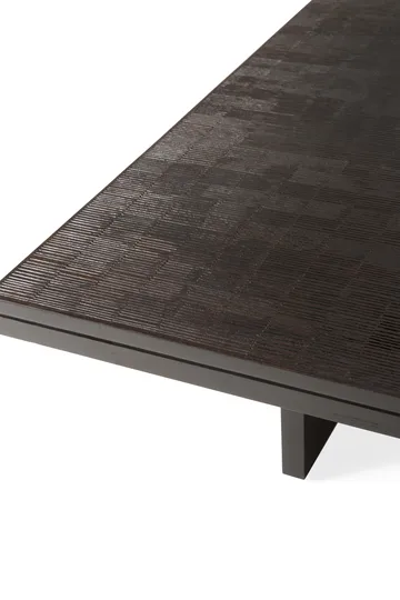 Mesa de centro Grooves - Teak off black, 140x110 cm - Ethnicraft
