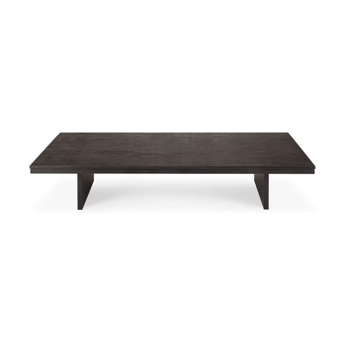 Mesa de centro Grooves - Teak off black, 170x120 cm - Ethnicraft