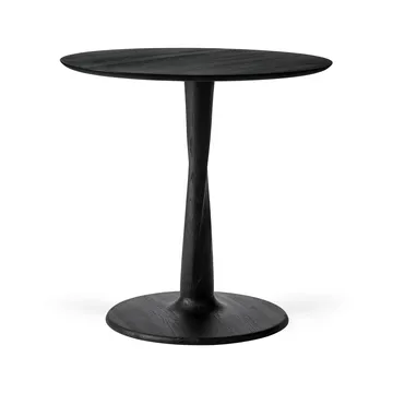 Mesa de jantar Torsion - Carvalho lacado preto, Ø70x69 cm - Ethnicraft