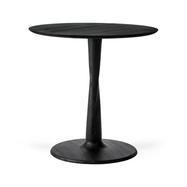 Mesa de jantar Torsion - Carvalho lacado preto, Ø70x69 cm - Ethnicraft