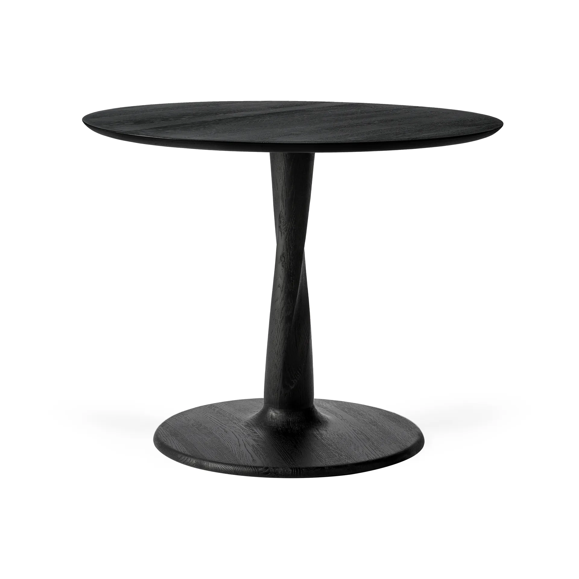 Mesa de jantar Torsion, Carvalho lacado preto, Ø90x69 cm Ethnicraft