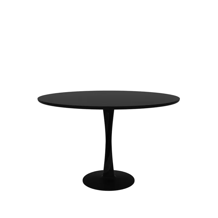 Mesa de jantar Torsion - Carvalho tingido de preto, Ø127 cm - Ethnicraft