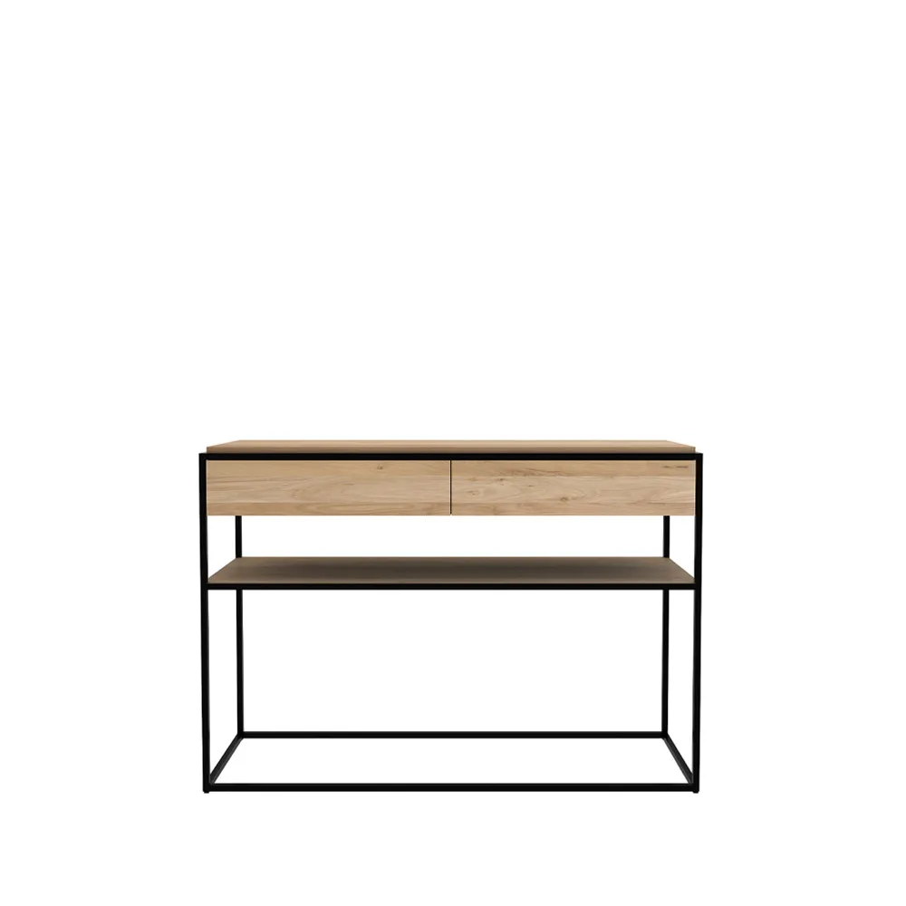 Monolit mesa de consola 122x40 cm, Oak-Black Ethnicraft