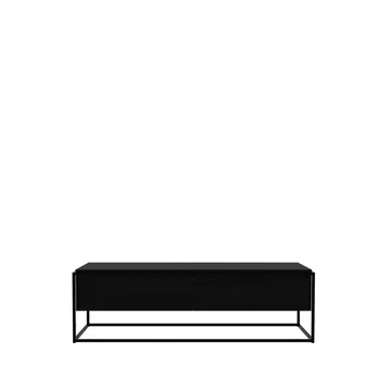Monolit móvel de TV 140x45 cm - Carvalho preto-Black - Ethnicraft