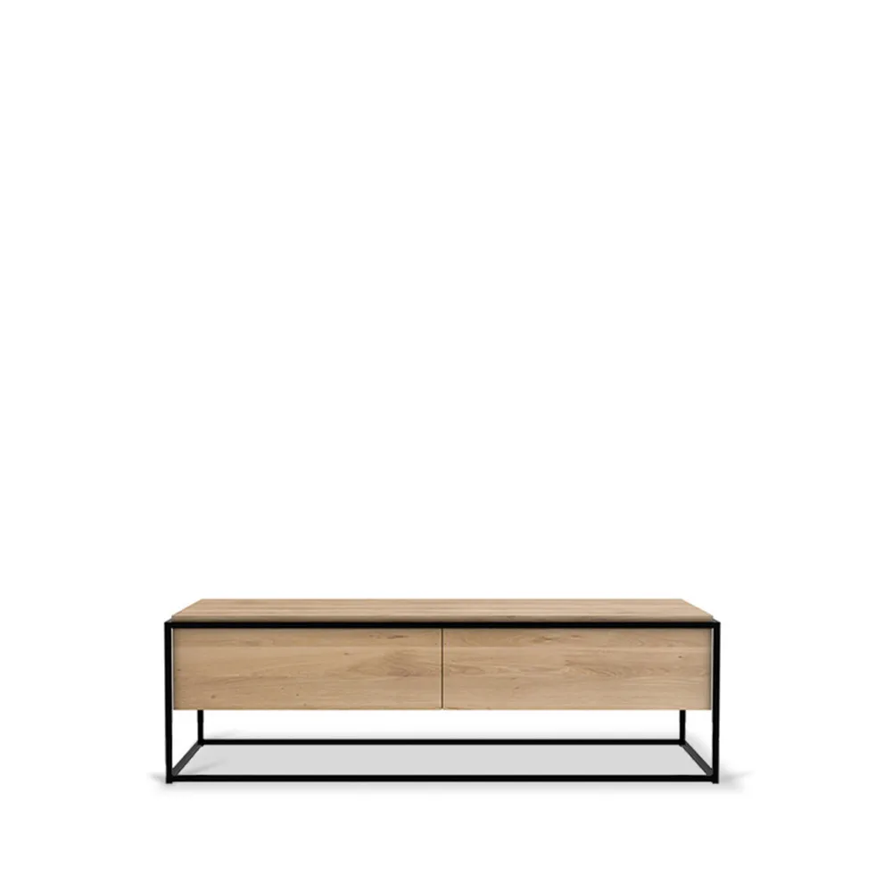 Monolit móvel de TV 140x45 cm, Oak-Black Ethnicraft