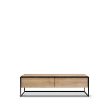 Monolit móvel de TV 140x45 cm - Oak-Black - Ethnicraft