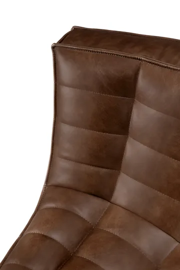 N701 módulo de canto arredondado 45° - Couro castanho - Ethnicraft