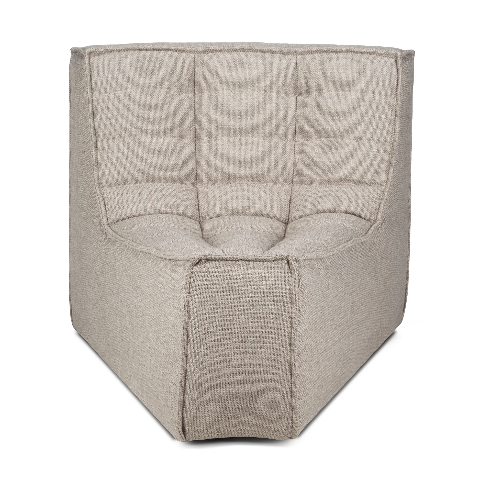 N701 módulo de canto arredondado 45°, Tecido Ecru bege Ethnicraft