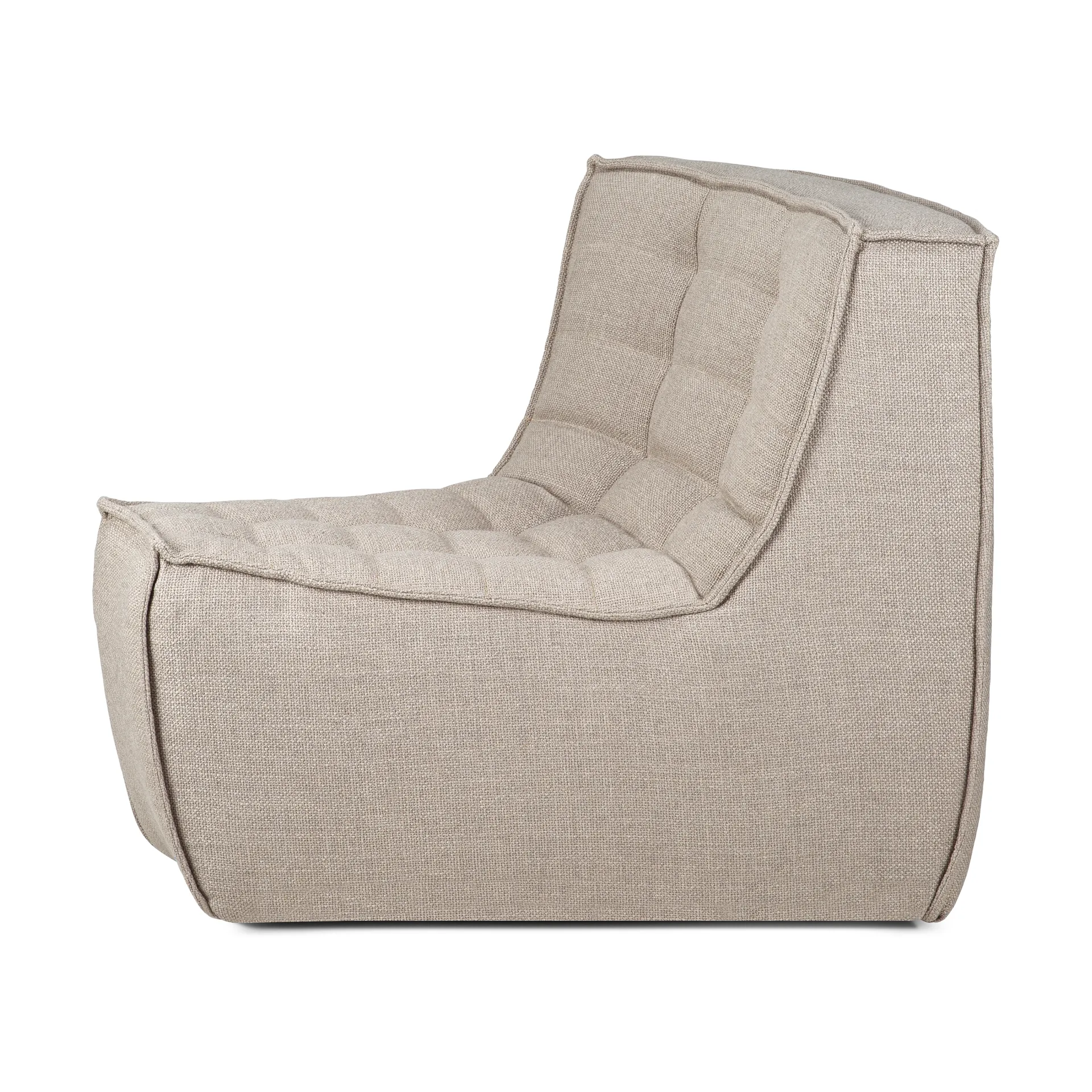 N701 módulo de canto arredondado 45°, Tecido Ecru bege Ethnicraft