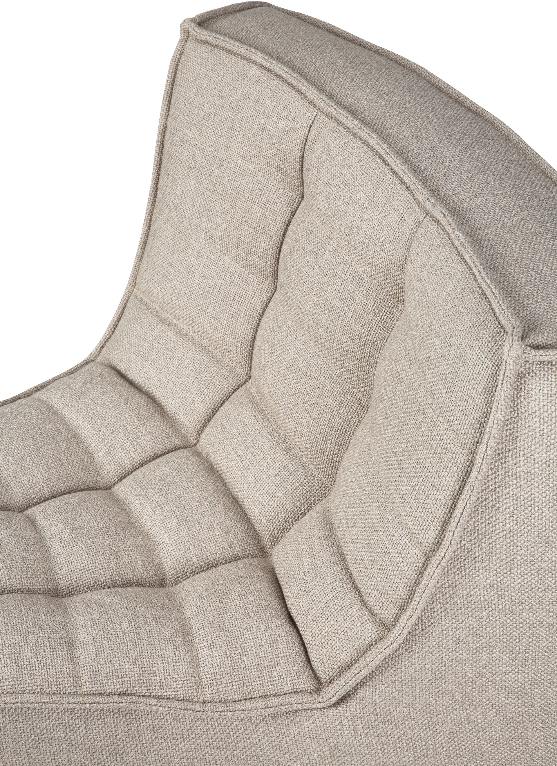 N701 módulo de canto arredondado 45°, Tecido Ecru bege Ethnicraft