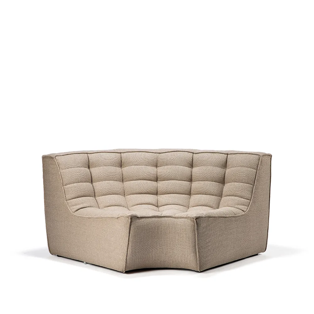 N701 módulo de canto arredondado 90°, Tecido bege Ethnicraft