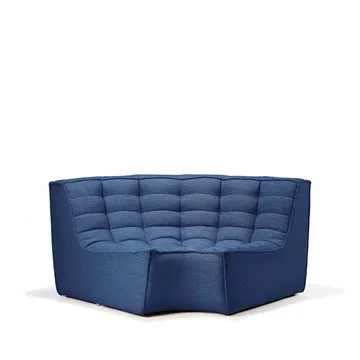 N701 módulo de canto arredondado 90° - Tecido blue - Ethnicraft