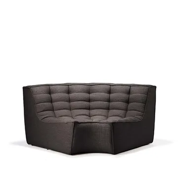 N701 módulo de canto arredondado 90° - Tecido dark grey - Ethnicraft