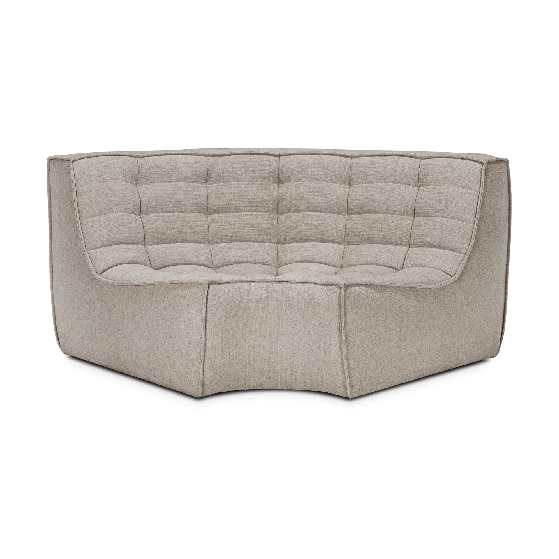 N701 módulo de canto arredondado 90°, Tecido Ecru bege Ethnicraft