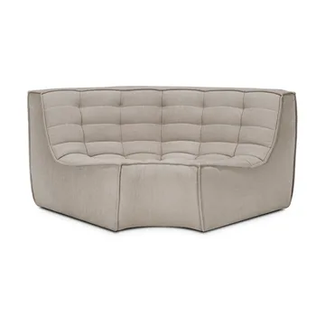 N701 módulo de canto arredondado 90° - Tecido Ecru bege - Ethnicraft