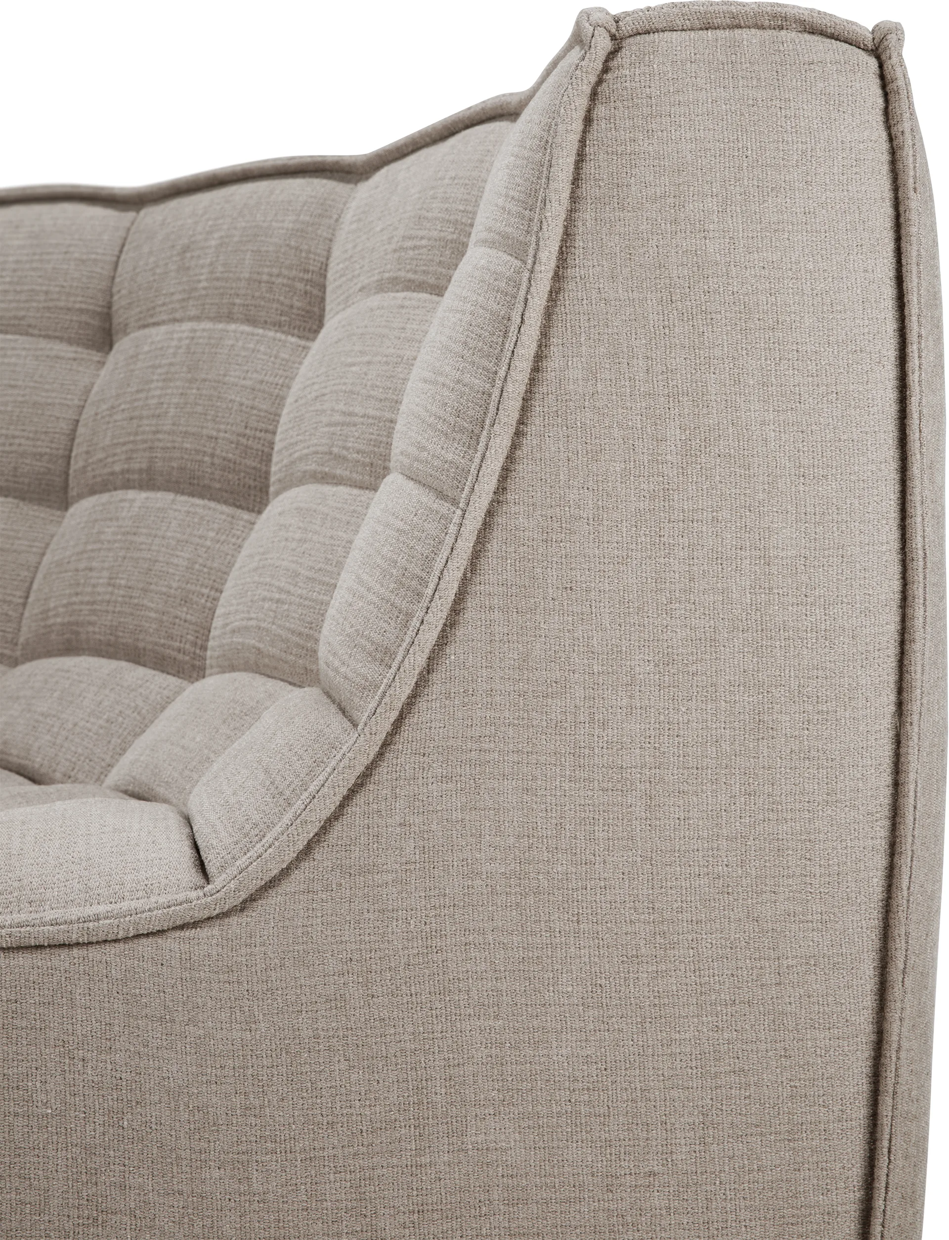 N701 módulo de canto arredondado 90°, Tecido Ecru bege Ethnicraft