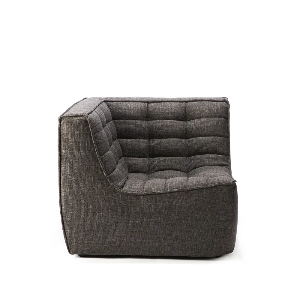 N701 módulo de canto reto, Tecido dark grey Ethnicraft