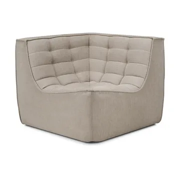 N701 módulo de canto reto - Tecido Ecru bege - Ethnicraft