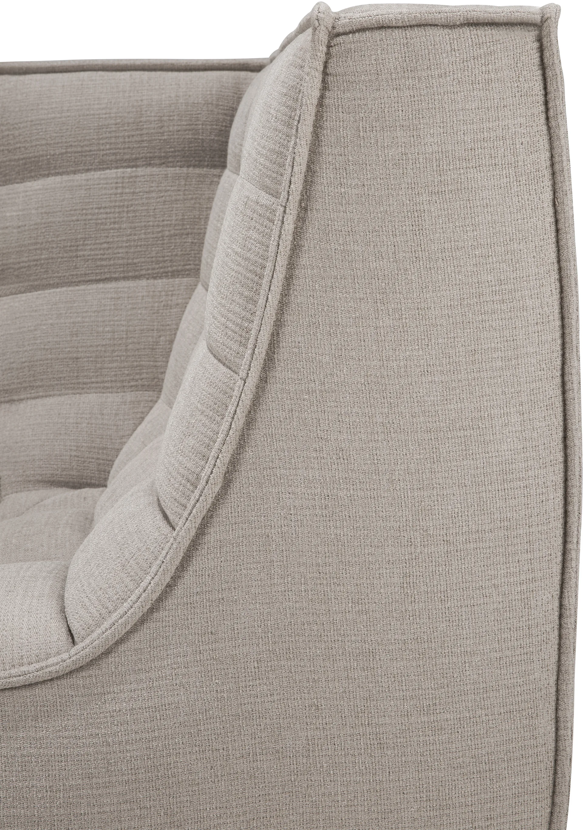 N701 módulo de canto reto, Tecido Ecru bege Ethnicraft