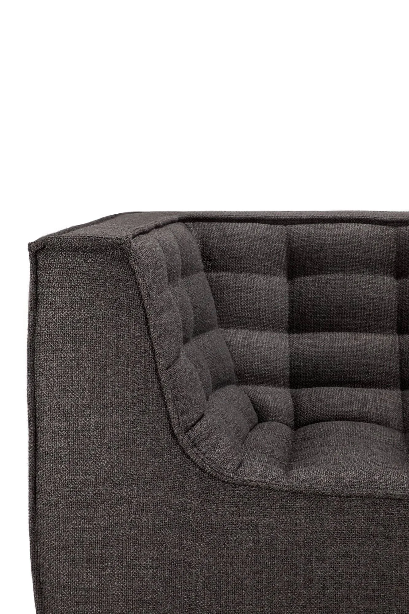 N701 sofá 2 lugares, Cinzento escuro, com braços Ethnicraft
