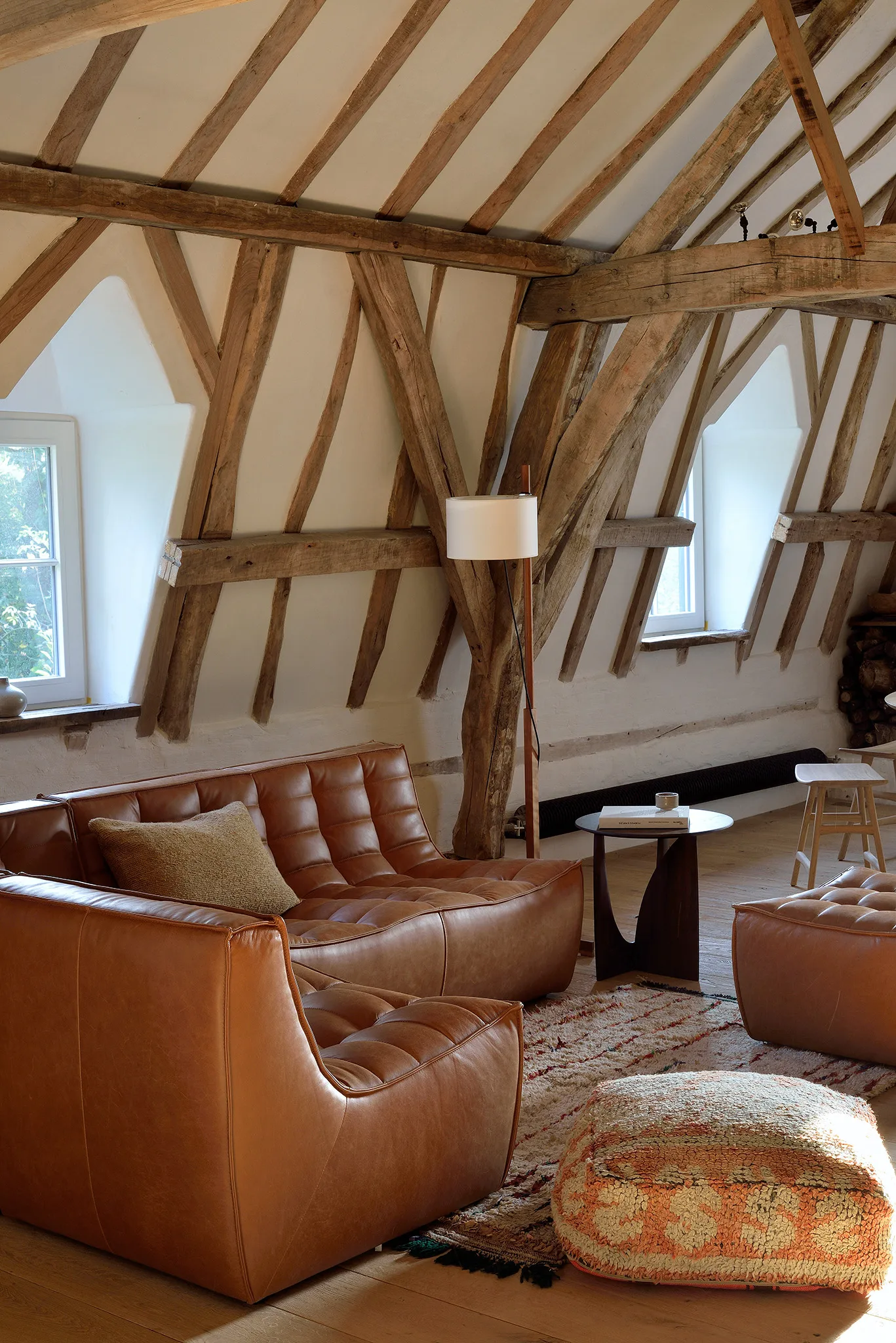 N701 sofá 2 lugares, couro old saddle brown Ethnicraft