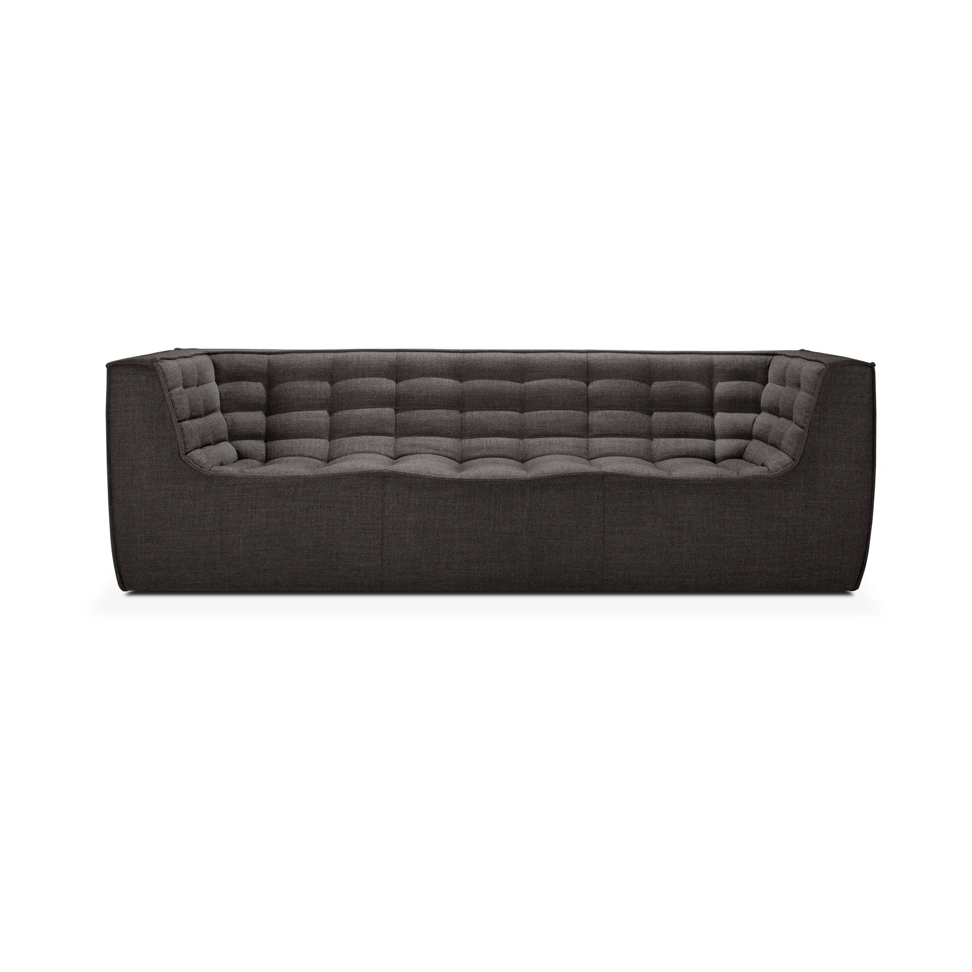 N701 sofá 3 lugares, Cinzento escuro, com braços Ethnicraft