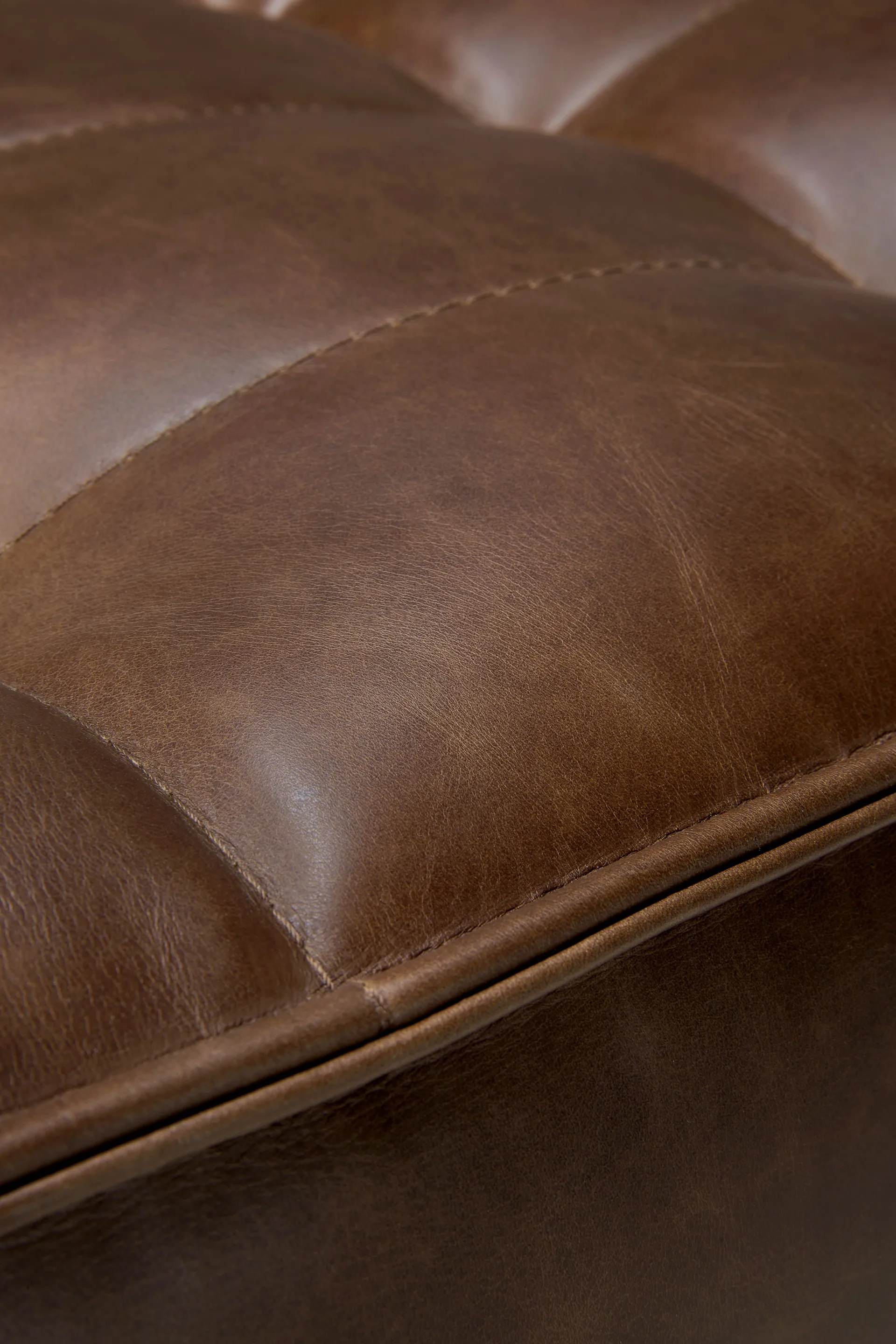 N701 sofá 3 lugares, Couro castanho Ethnicraft