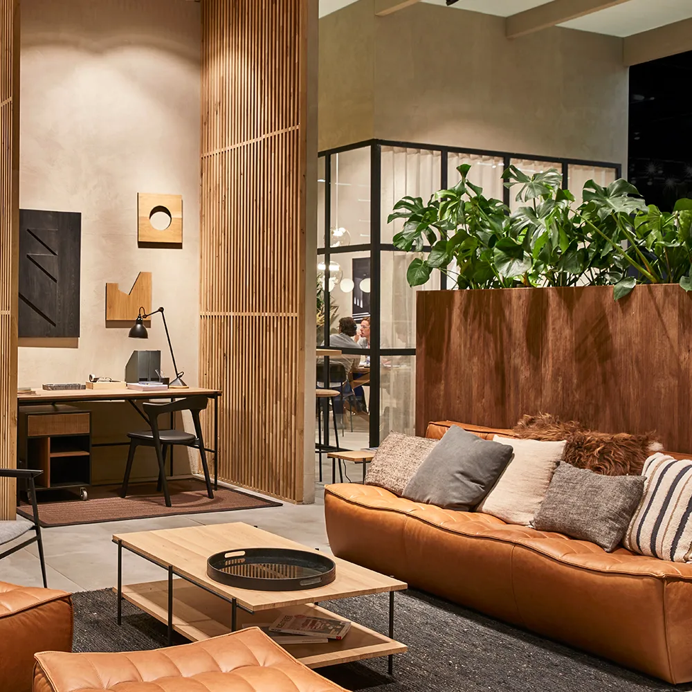 N701 sofá 3 lugares, Tecido blue Ethnicraft