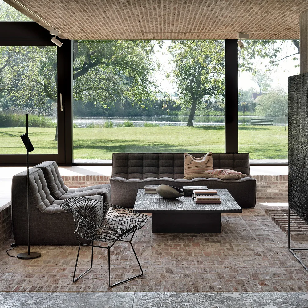 N701 sofá 3 lugares, Tecido blue Ethnicraft