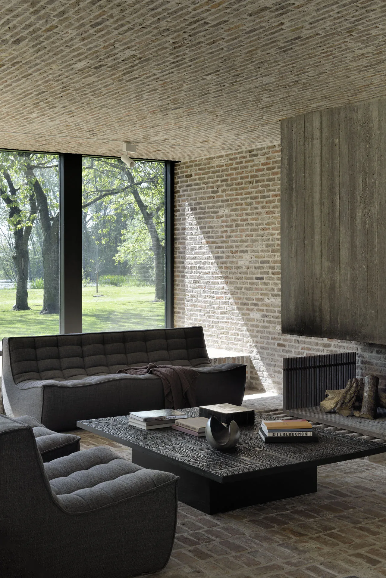 N701 sofá 3 lugares, Tecido dark grey Ethnicraft