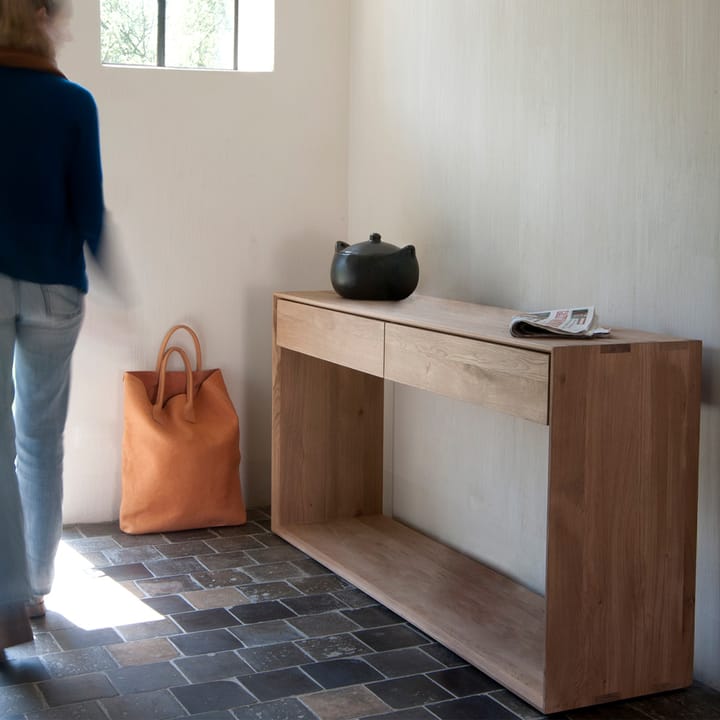 Nordic mesa de consola, Carvalho lacado duas gavetas 120x40 cm Ethnicraft