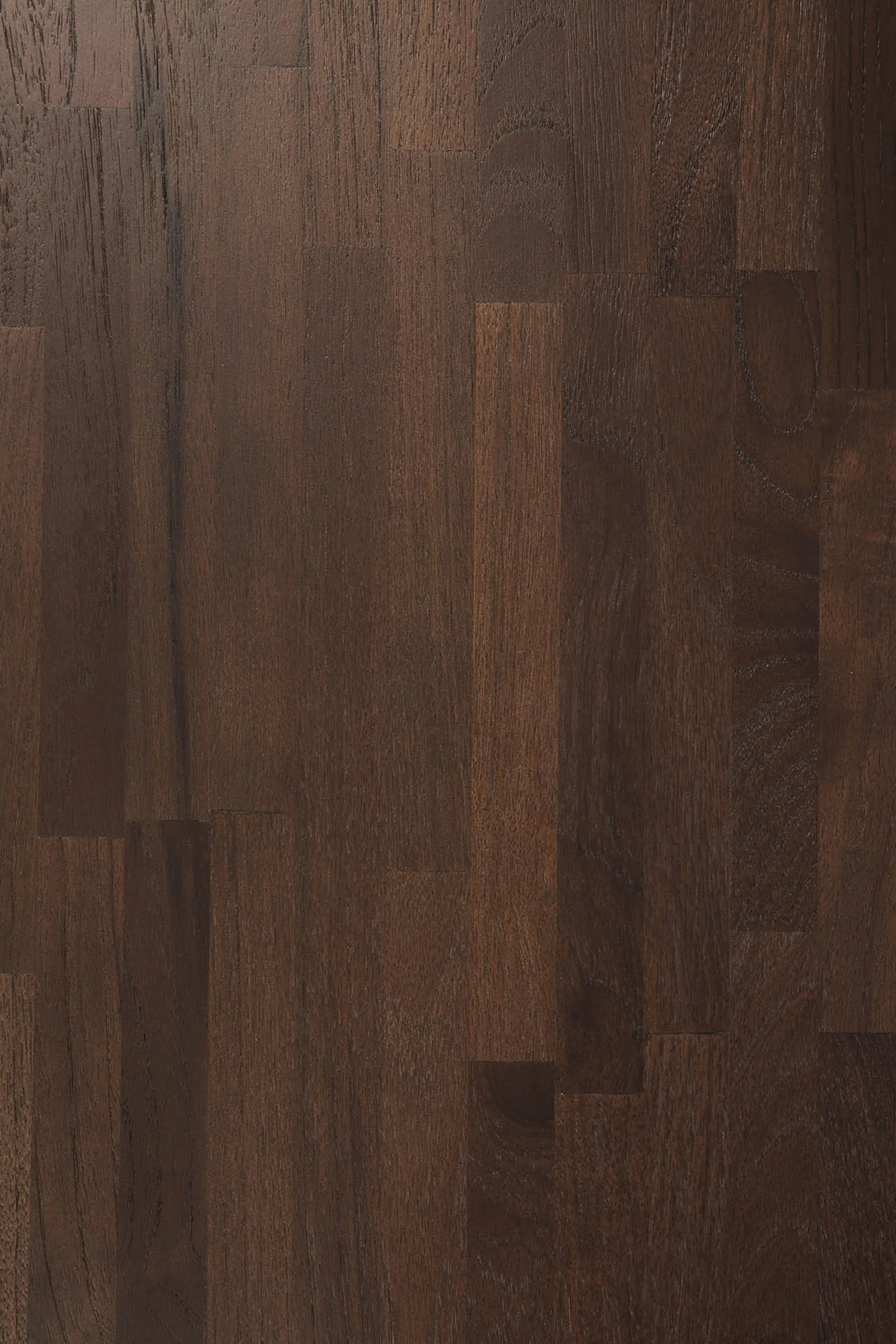 Oblic mesa de apoio Ø52 cm, teca tingida de castanho Ethnicraft