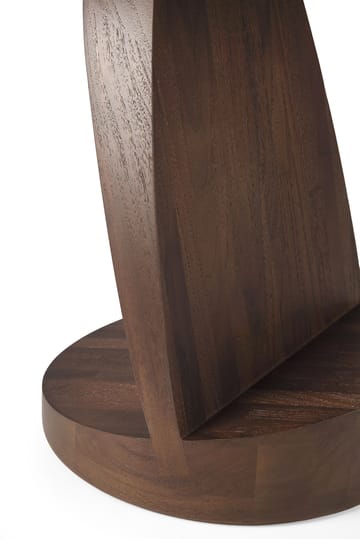 Oblic mesa de apoio Ø52 cm - teca tingida de castanho - Ethnicraft