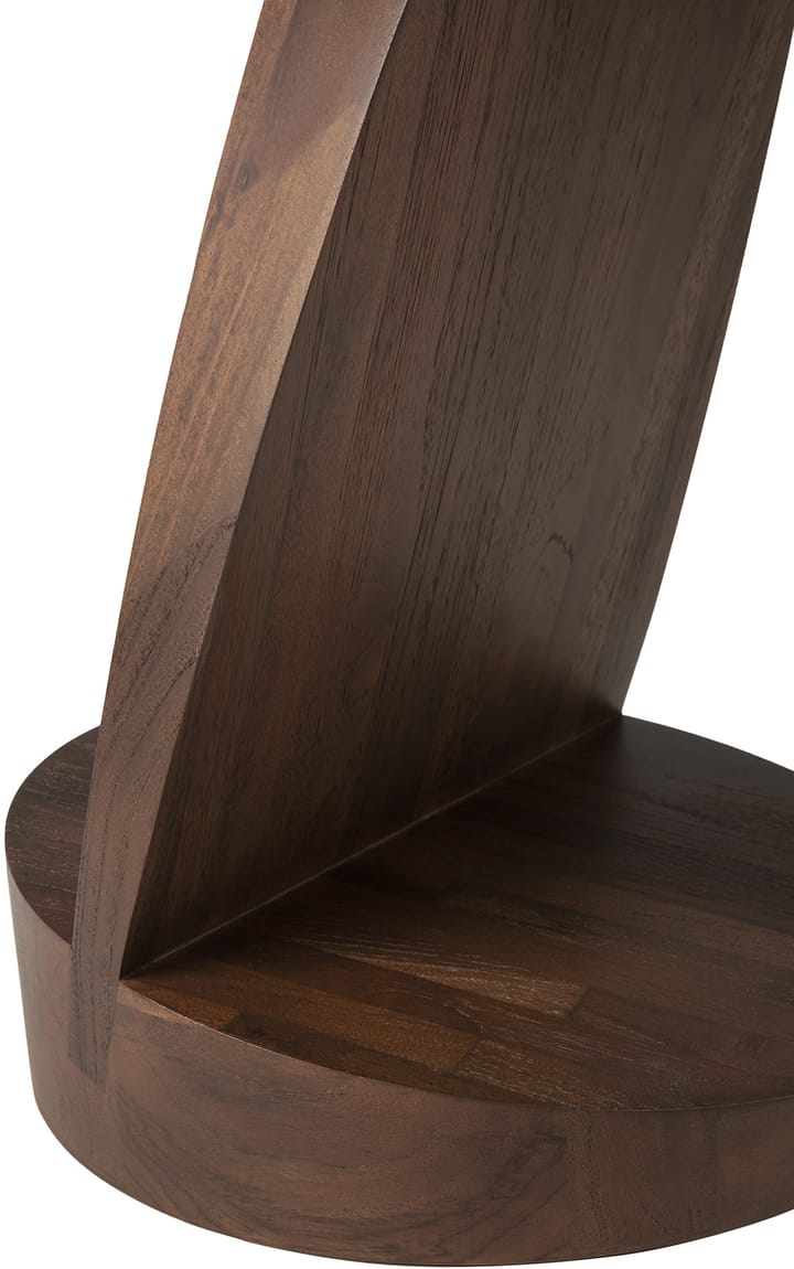 Oblic mesa de apoio Ø52 cm, teca tingida de castanho Ethnicraft