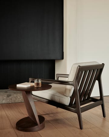 Oblic mesa de apoio Ø52 cm - teca tingida de castanho - Ethnicraft