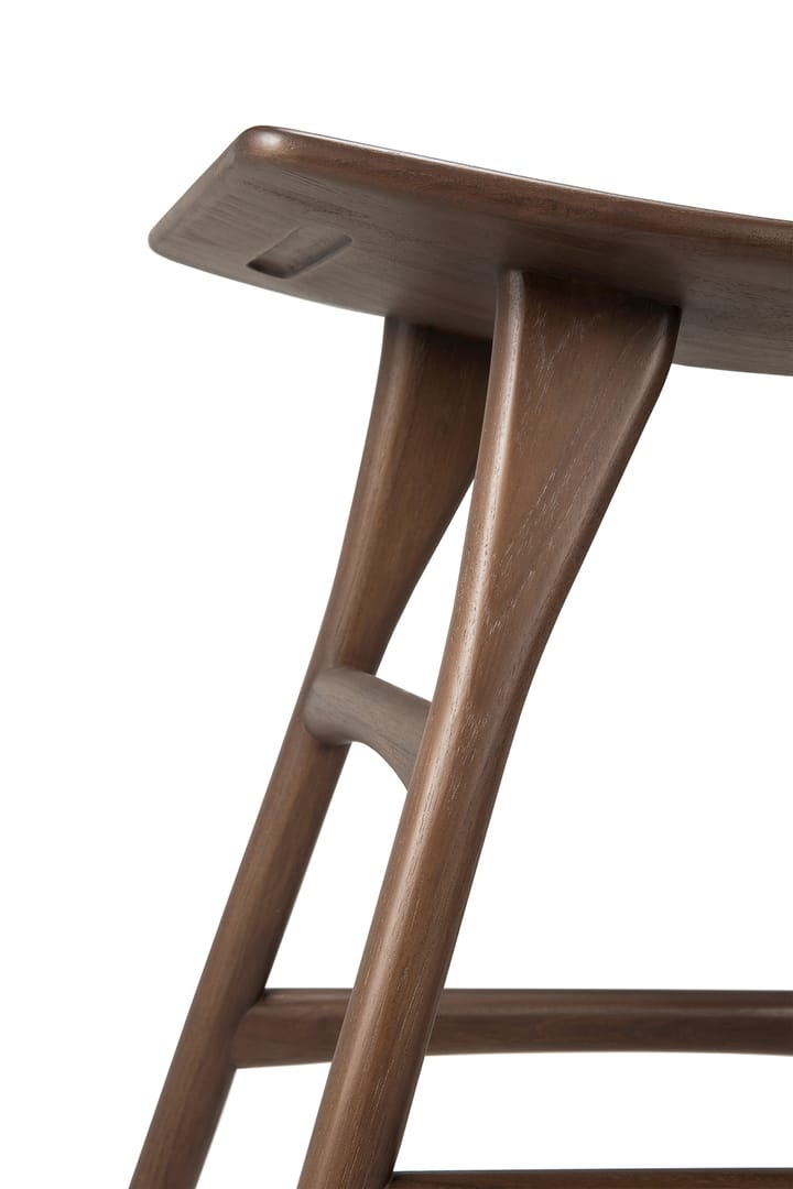 Osso banquinho 48x50 cm, Lacado teca brown Ethnicraft
