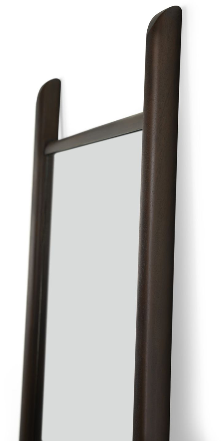 PI espelho de pé 55x190 cm, mogno tingido de castanho-escuro Ethnicraft