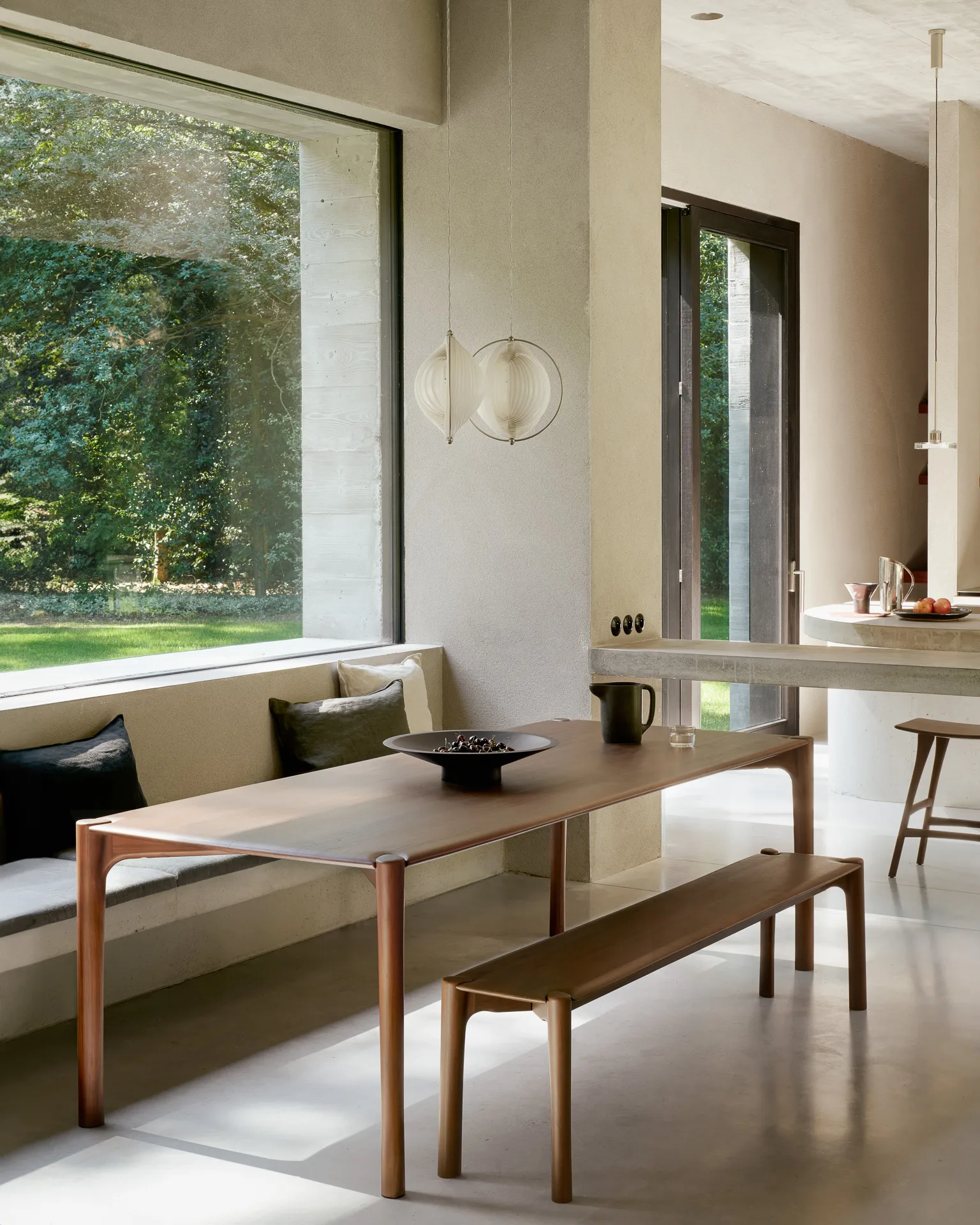 PI mesa de jantar, Lacado teca brown, 240x100 cm Ethnicraft