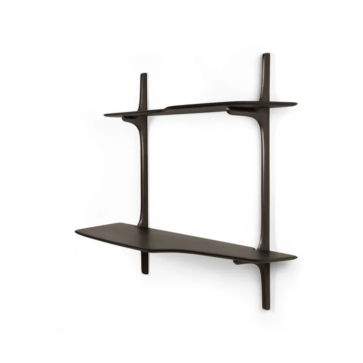 PI secretária de parede - Mogno castanho escuro, 140x48 cm - Ethnicraft