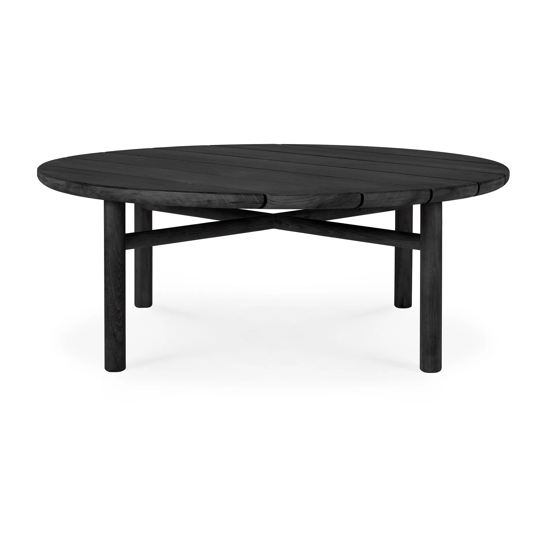 Quatro outdoor mesa de centro em teca tingida de preto, Ø95 cm Ethnicraft