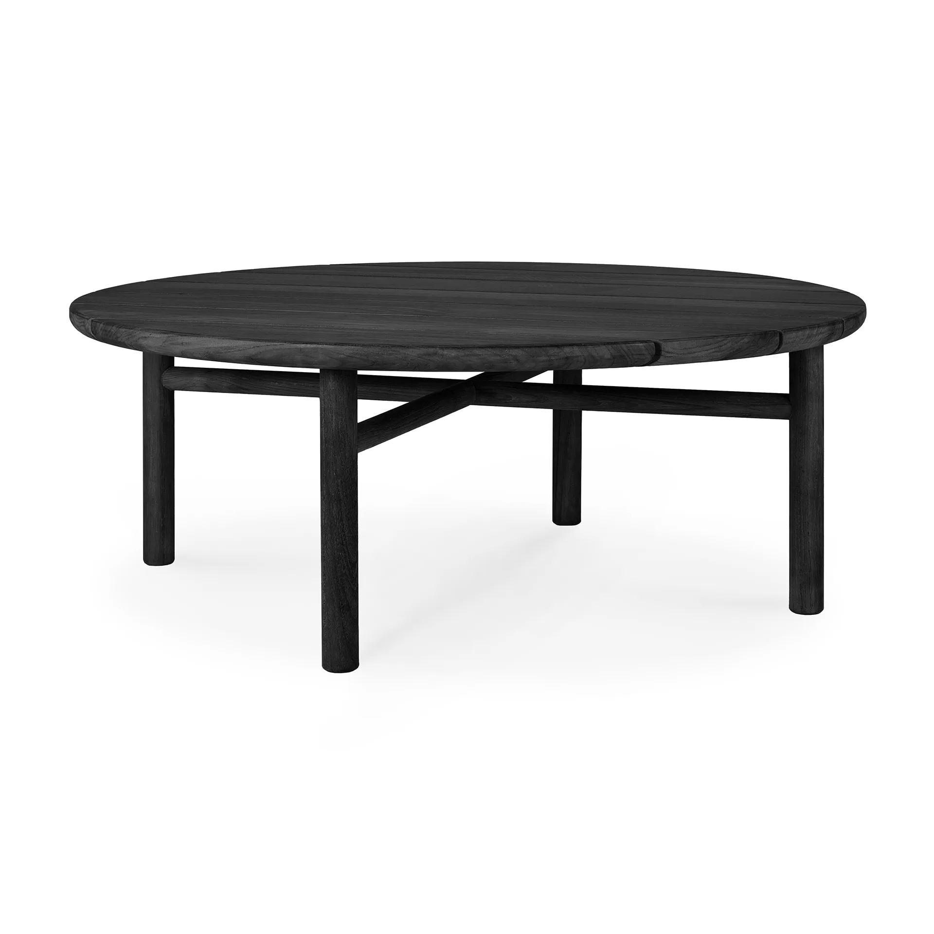Quatro outdoor mesa de centro em teca tingida de preto, Ø95 cm Ethnicraft