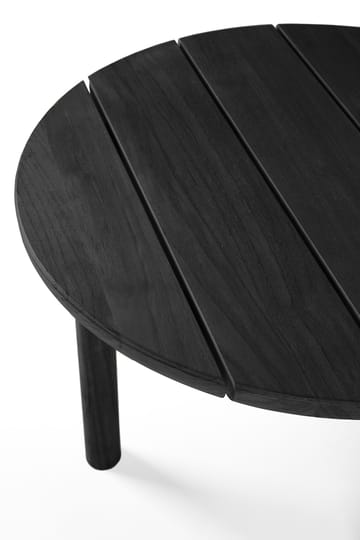 Quatro outdoor mesa de centro em teca tingida de preto - Ø95 cm - Ethnicraft